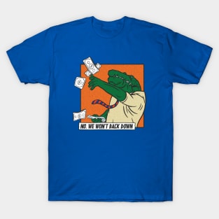 Vintage We Won't Back Down // Florida Blue & Orange Comic Swamp Alligator T-Shirt